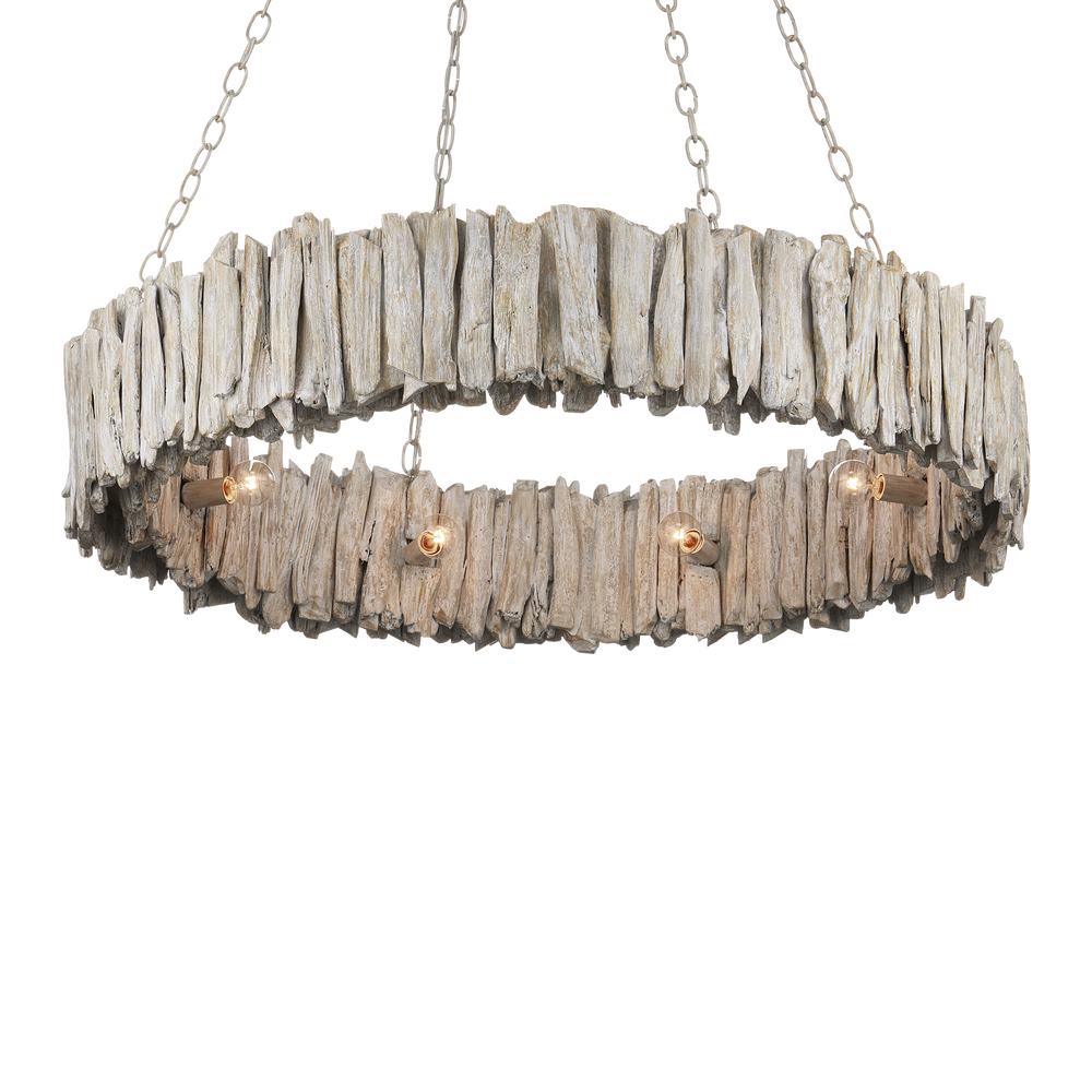 
                      
                        Driftwood Whitewash Ring Chandelier
                      
                    