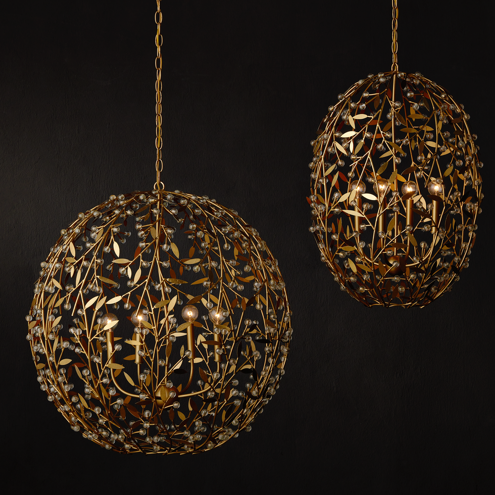 
                      
                        Secret Garden Gold Orb Chandelier
                      
                    