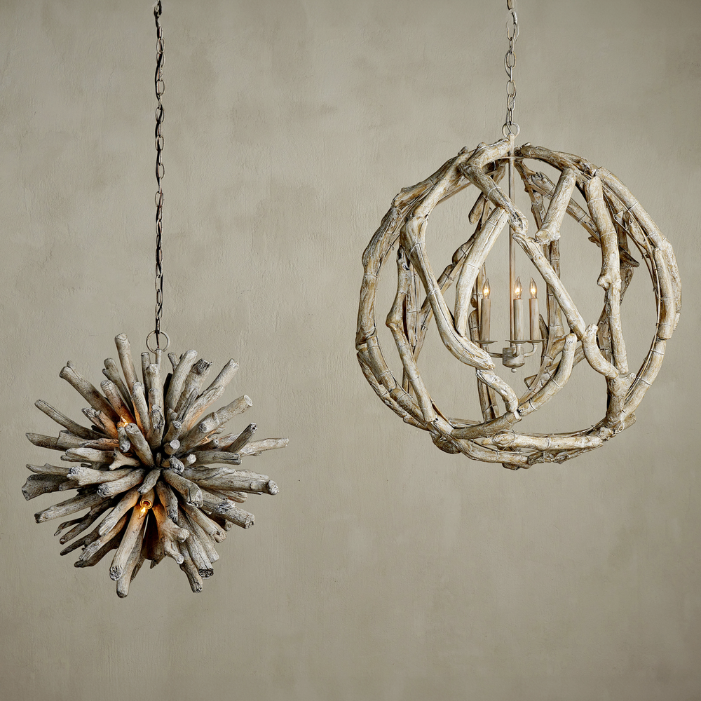 
                      
                        Driftwood Whitewash Orb Chandelier
                      
                    