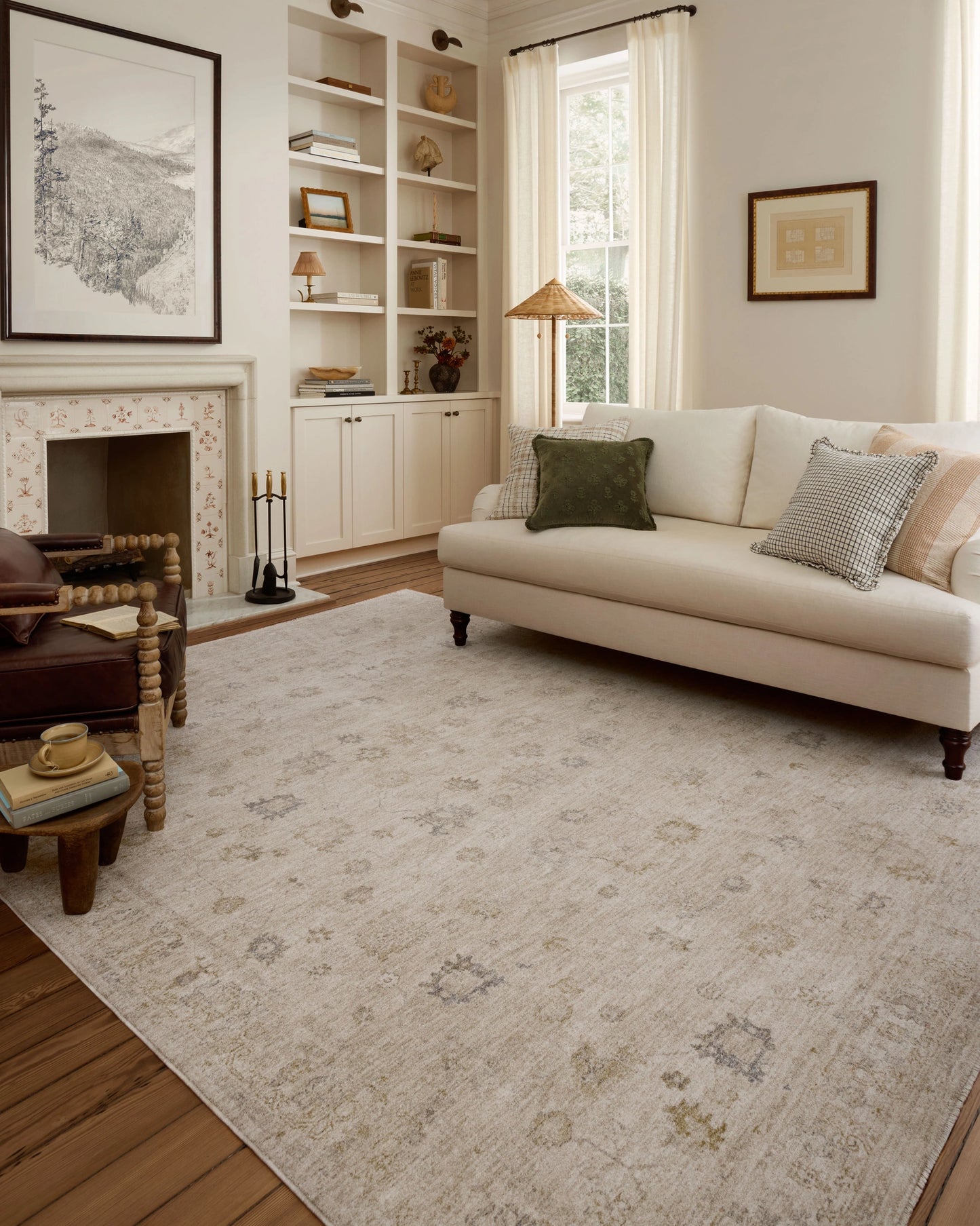 Chris Loves Julia x Loloi Louisa Oatmeal / Stone 11'-6" x 15'-7" Area Rug