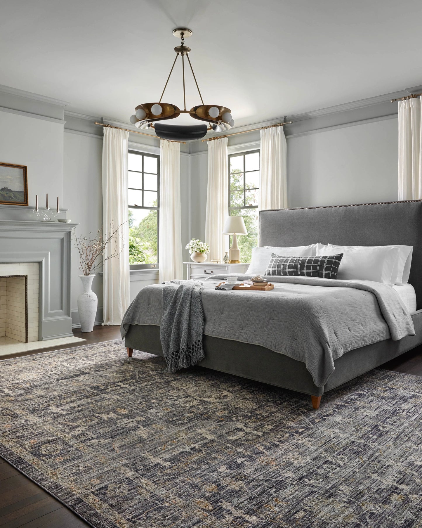 Jean Stoffer x Loloi Katherine Midnight/ Tobacco 5'-3" x 7'-9" Area Rug