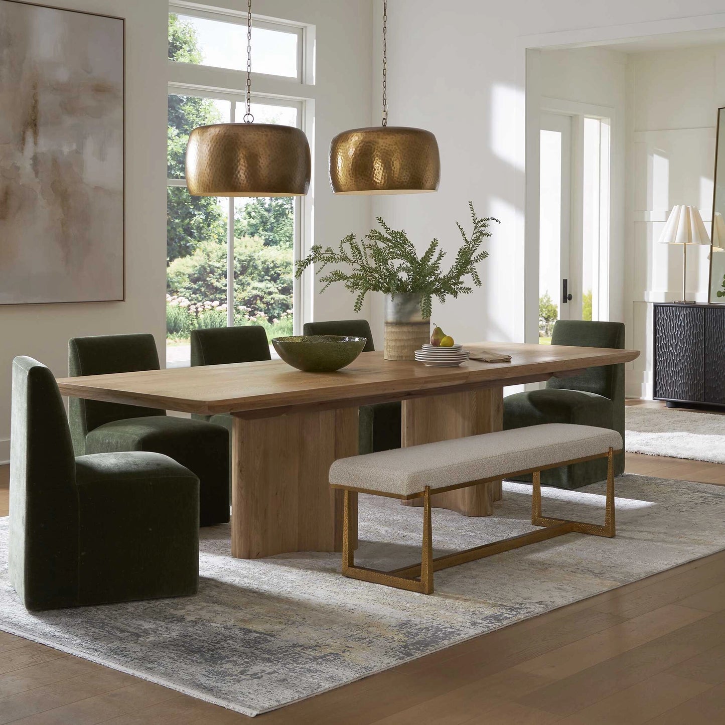 Uttermost Moro Armless Moss Dining Chair