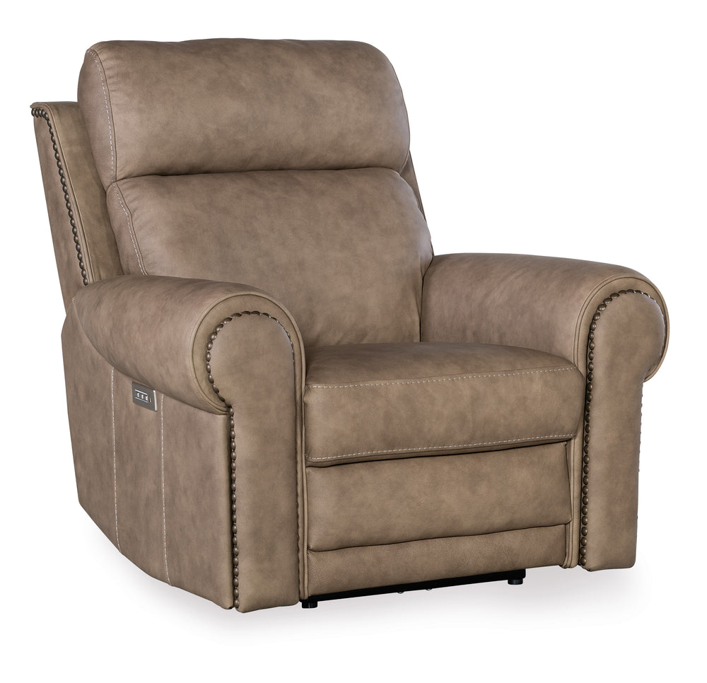 Duncan Power Recliner with Power Headrest & Lumbar - Kalahari Camel