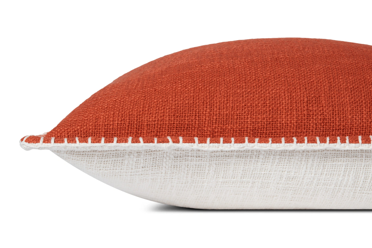 Loloi PLL0109 Orange 22'' x 22'' Cover w/Poly Pillow