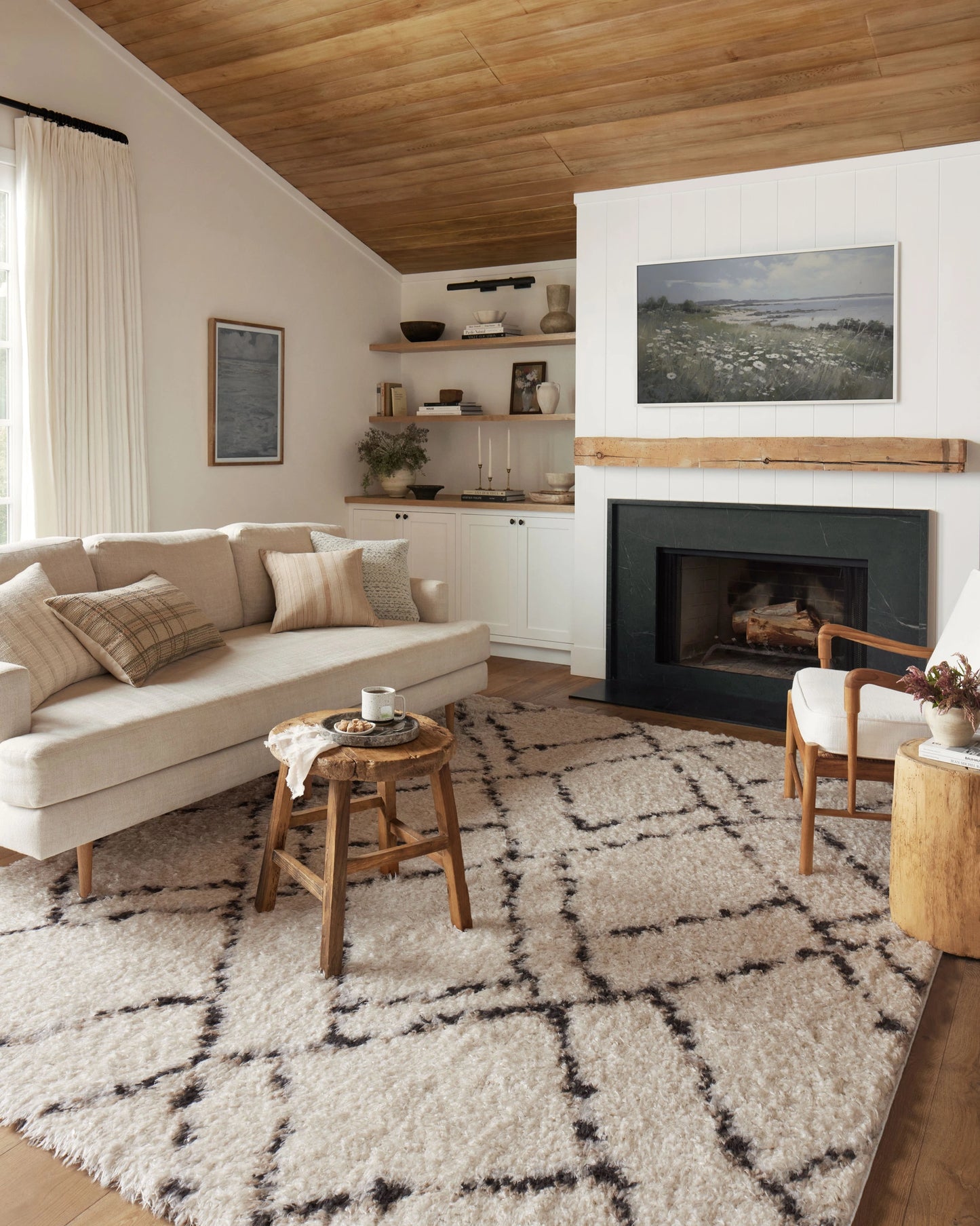 Angela Rose x Loloi Amira Ivory / Bark 3'-11" x 5'-6" Accent Rug
