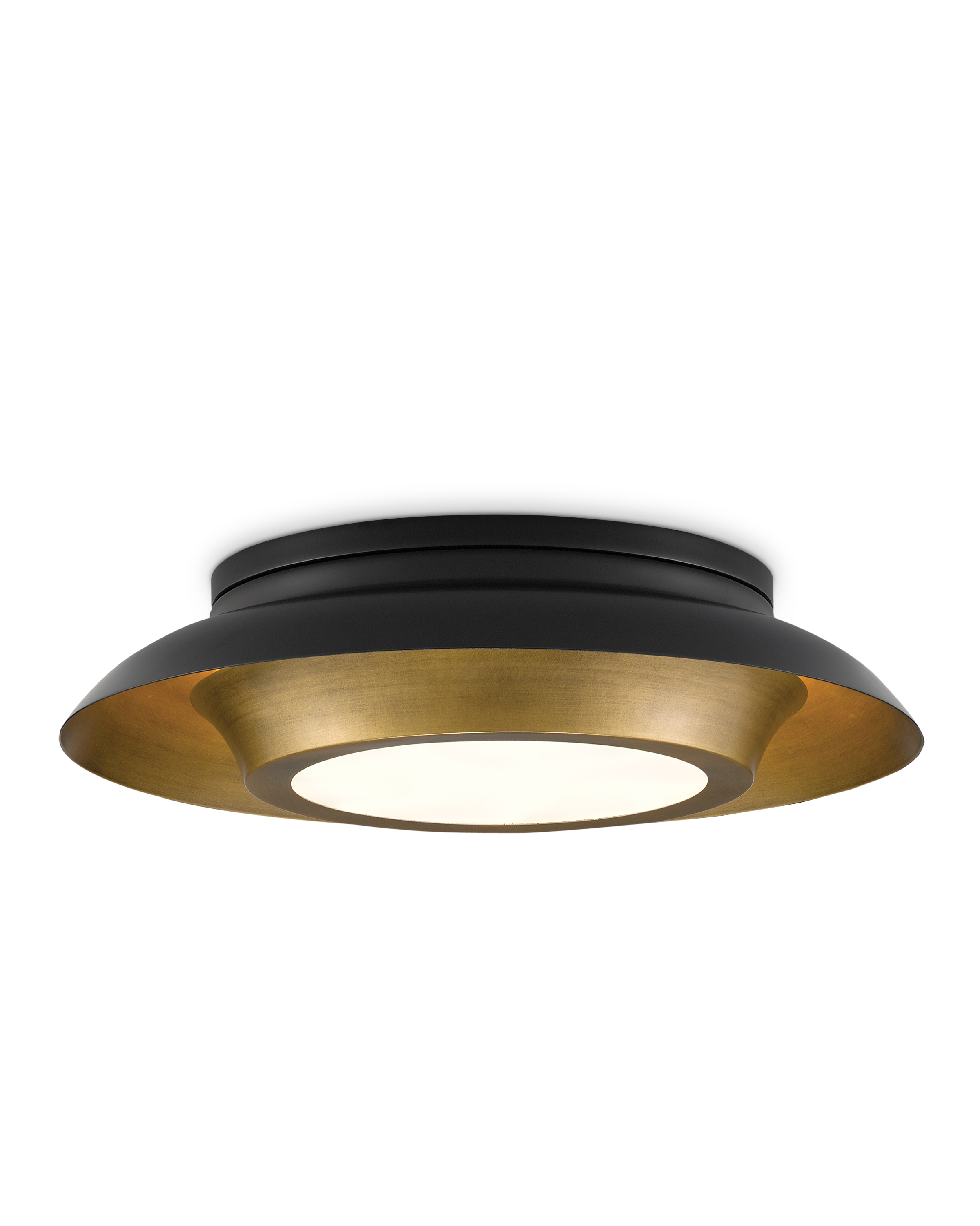 Metaphor Black & Brass Flush Mount