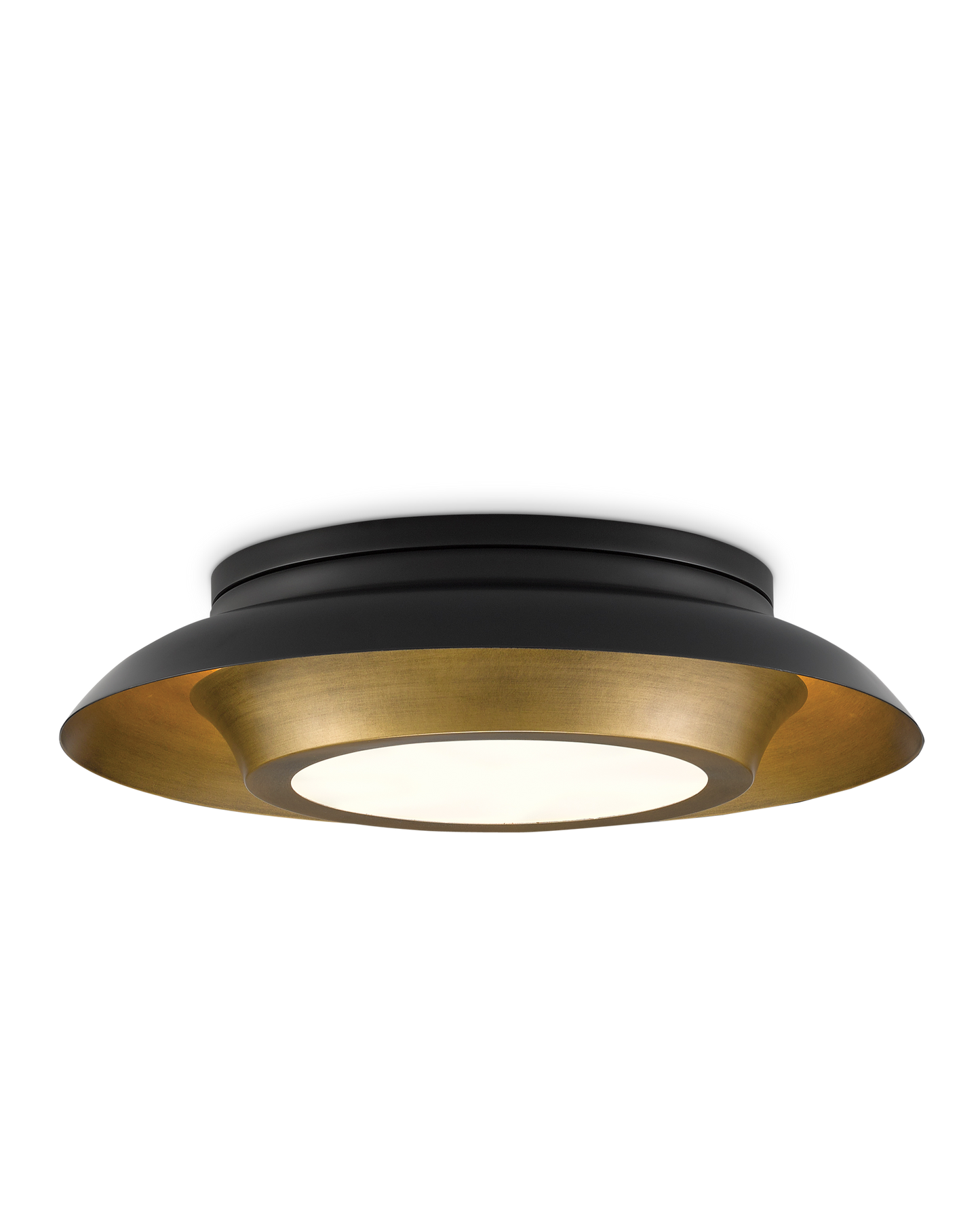 Metaphor Black & Brass Flush Mount.
