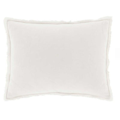 Faye Linen Dove White Sham - Euro