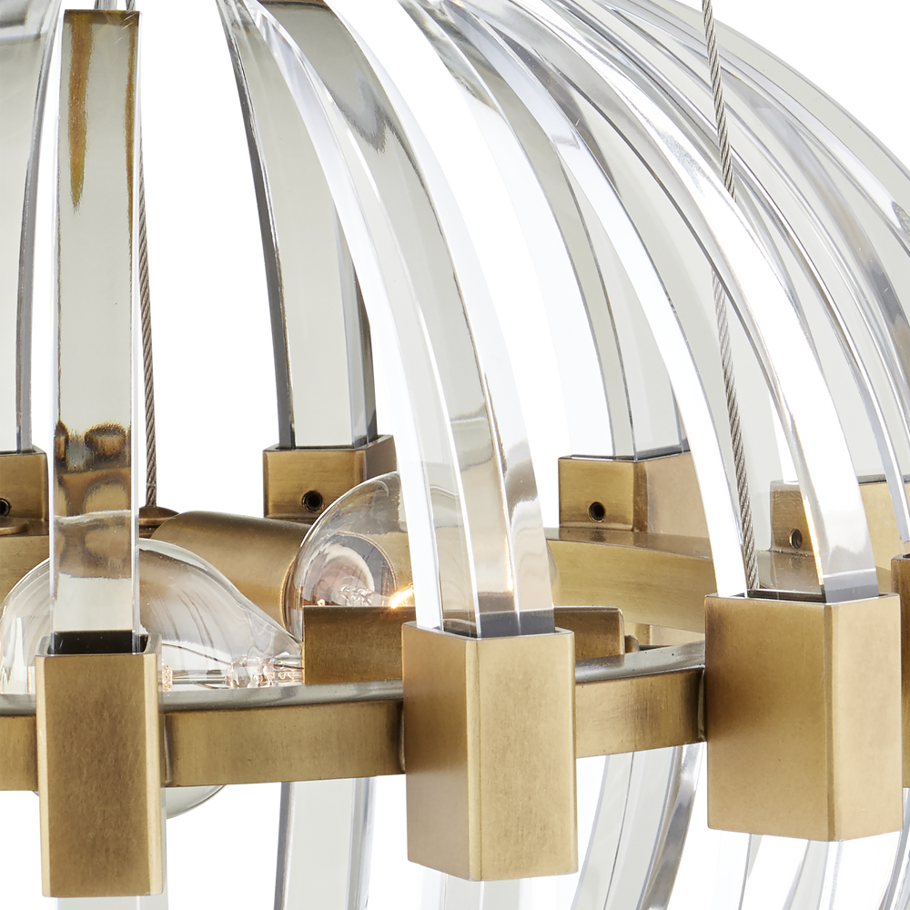 Coquette Small Brass Chandelier