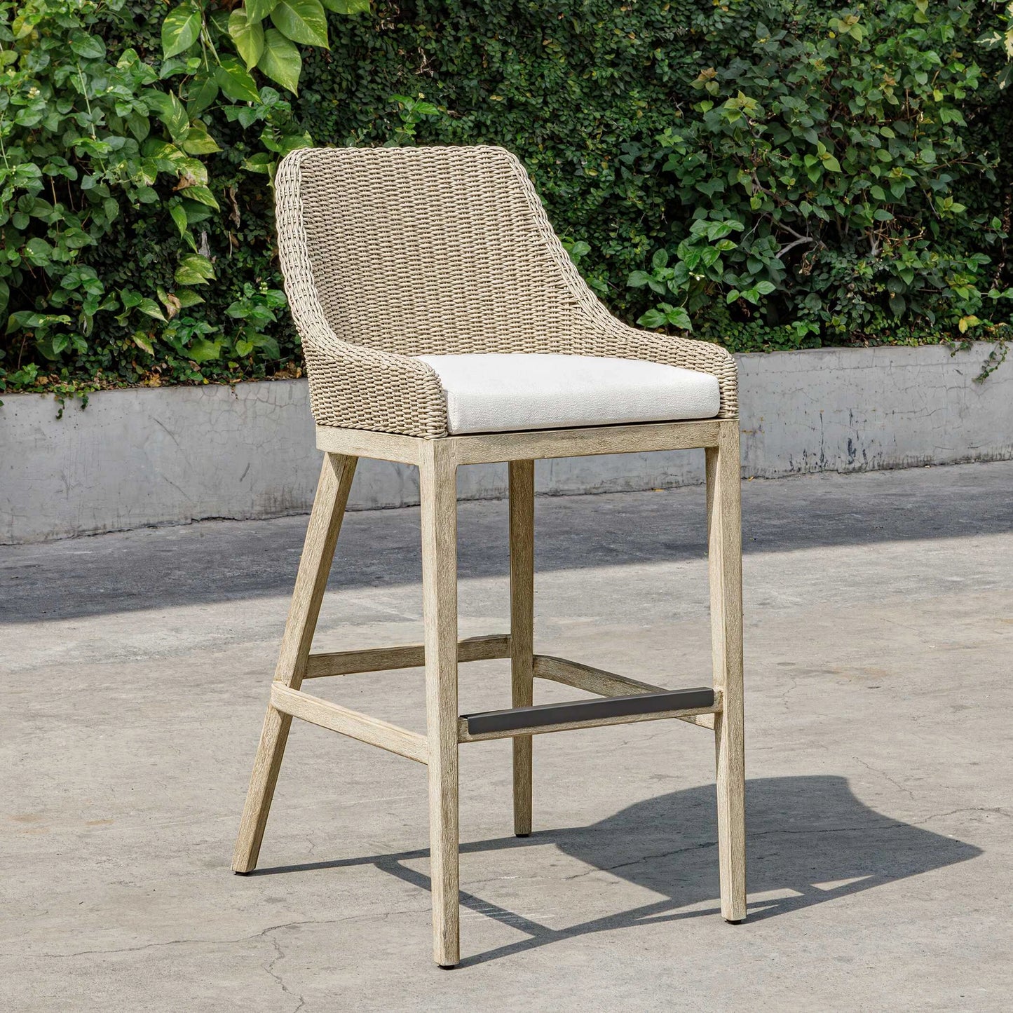 Uttermost Paloma Outdoor Wicker Bar Stool