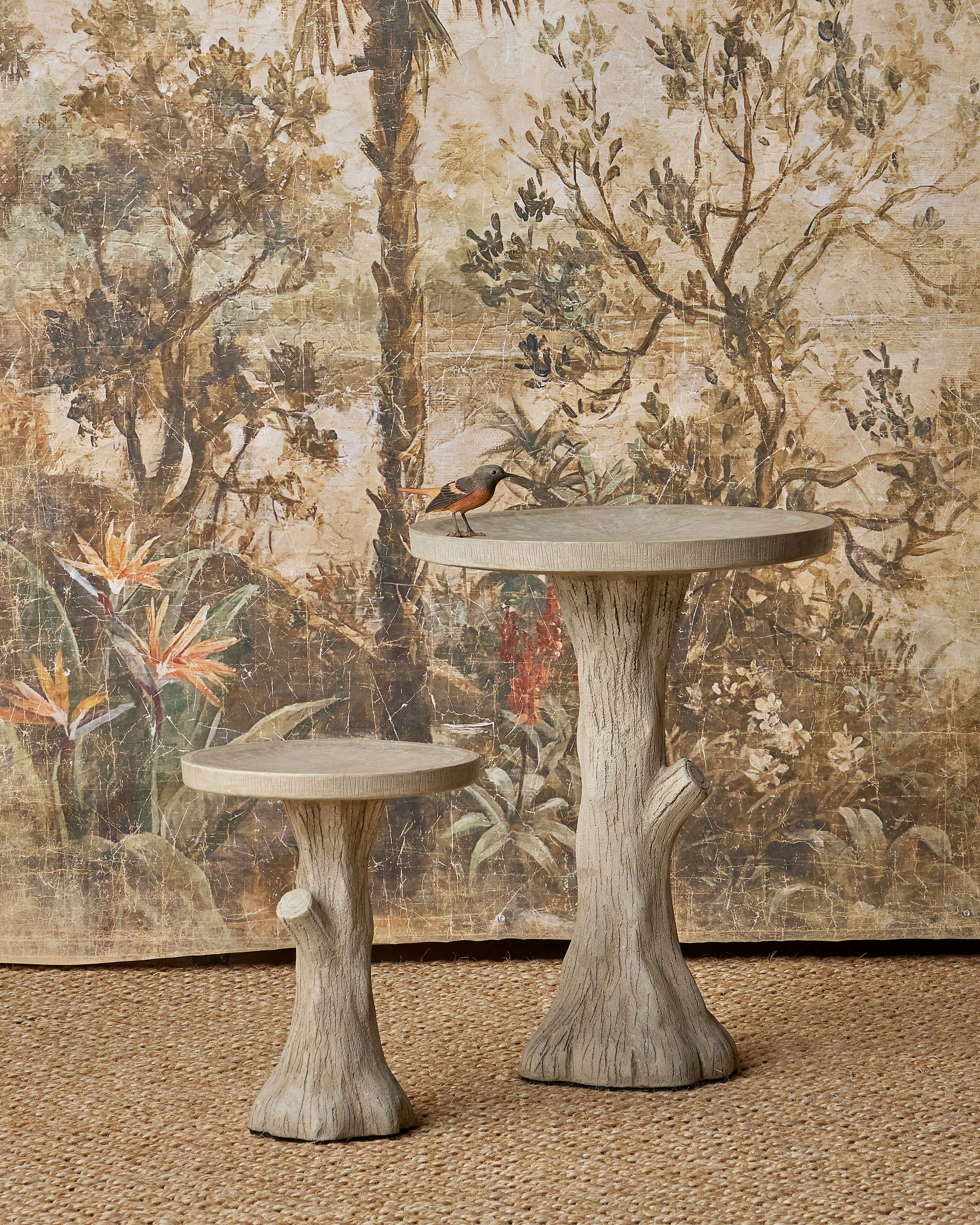 Faux Bois Small Bird Bath - Thumbnail 3