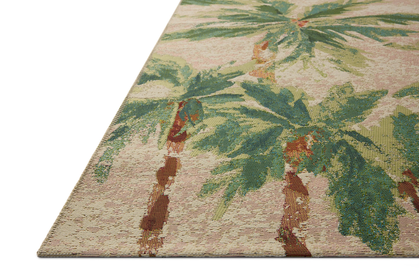 Loloi Botanical Clay / Green 3'-11" x 5'-11" Accent Rug