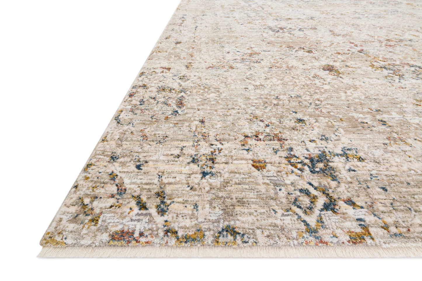Loloi Theia Multi / Natural 7'-10" x 7'-10" Round Area Rug