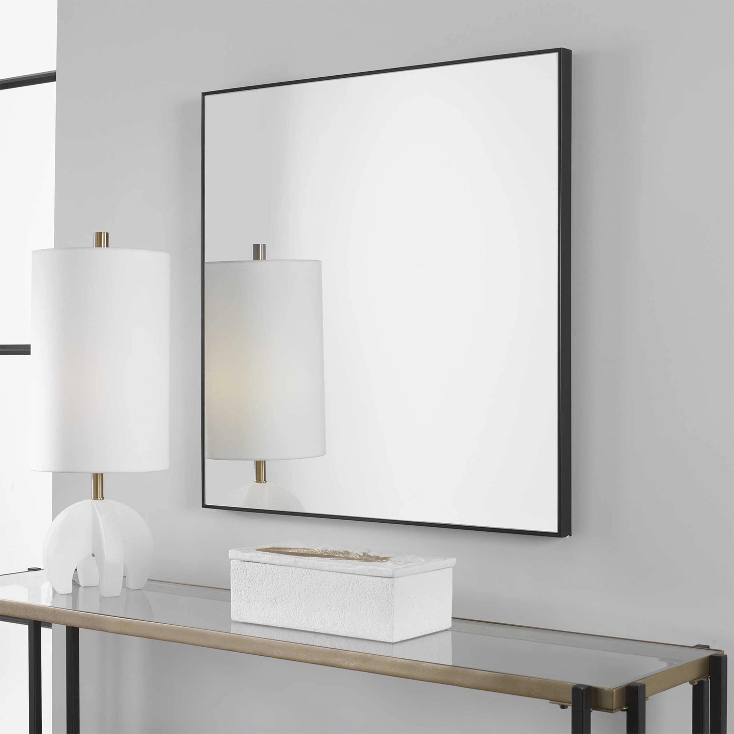 Uttermost Alexo Black Square Mirror
