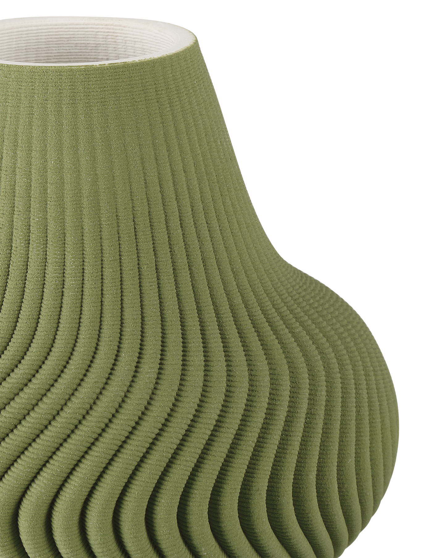 Green Plisse Large Vase.