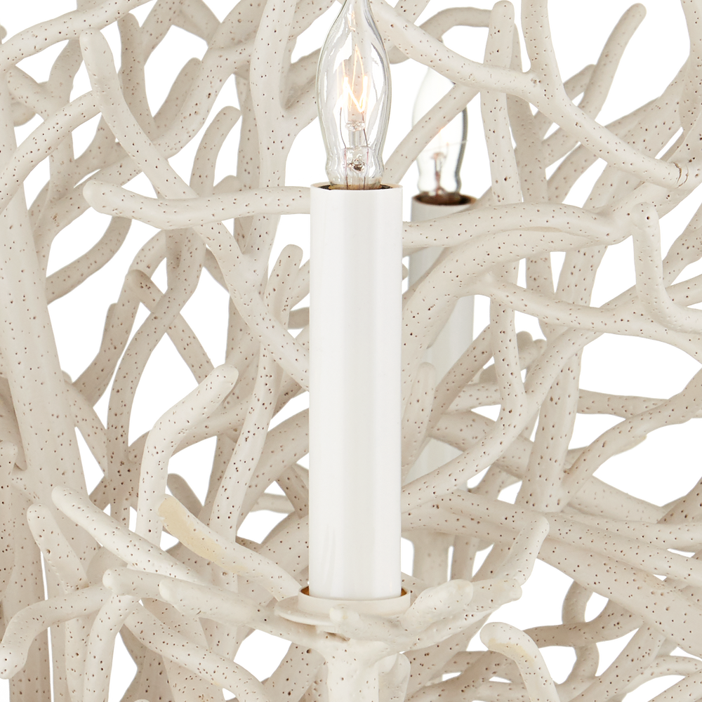 Seaward Large White Chandelier