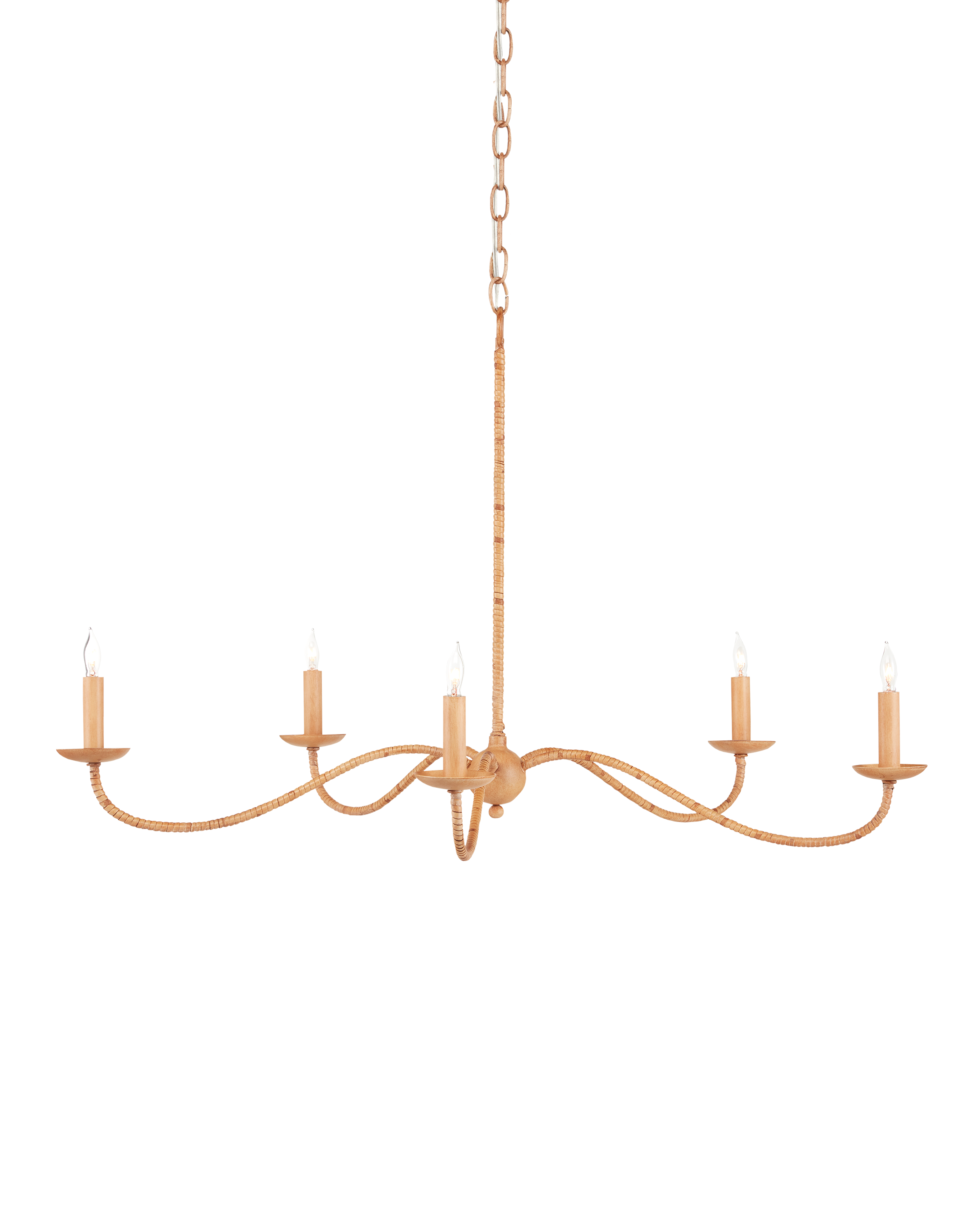 Saxon Small Tan Chandelier - Thumbnail 4