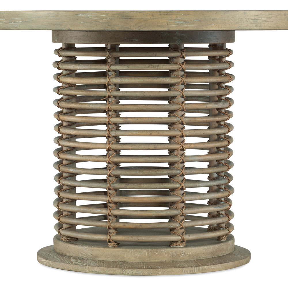 Surfrider 60in Rattan Round Dining Table