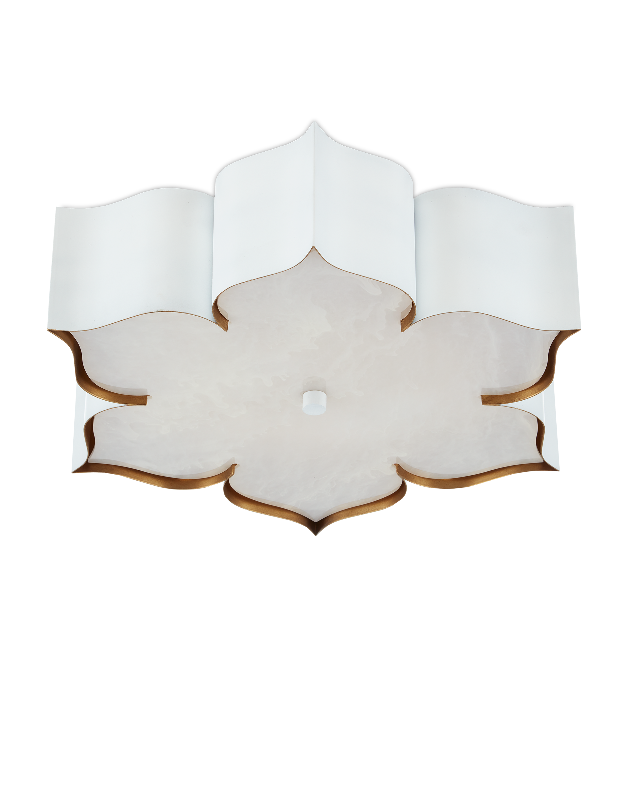 Grand Lotus White Flush Mount - Thumbnail 2