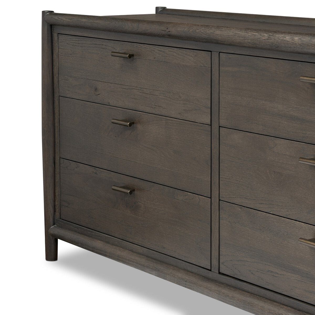 Glenview 9 Drawer Dresser - Cracked Smoked Black Veneer - Four Hands Glenview 9 Drawer Dresser - Cracked Smoked Black Veneer - Four Hands