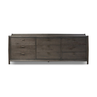 Glenview 9 Drawer Dresser - Cracked Smoked Black Veneer