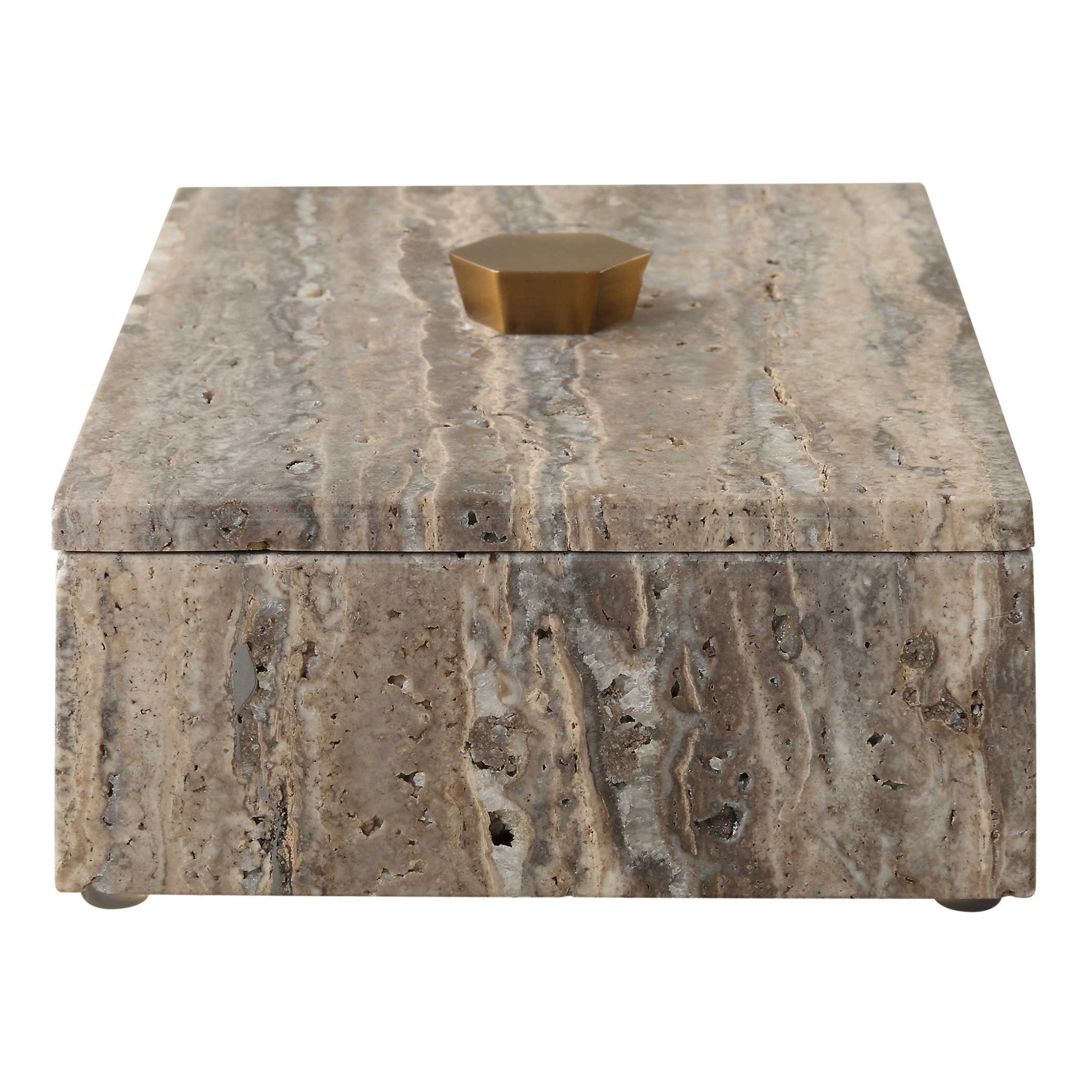 Uttermost Griseus Travertine Box - Thumbnail 2