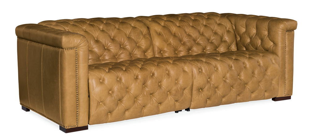 Savion 2 over 2 Sofa with Power Recline & Power Headrest - Saddlebag Coin