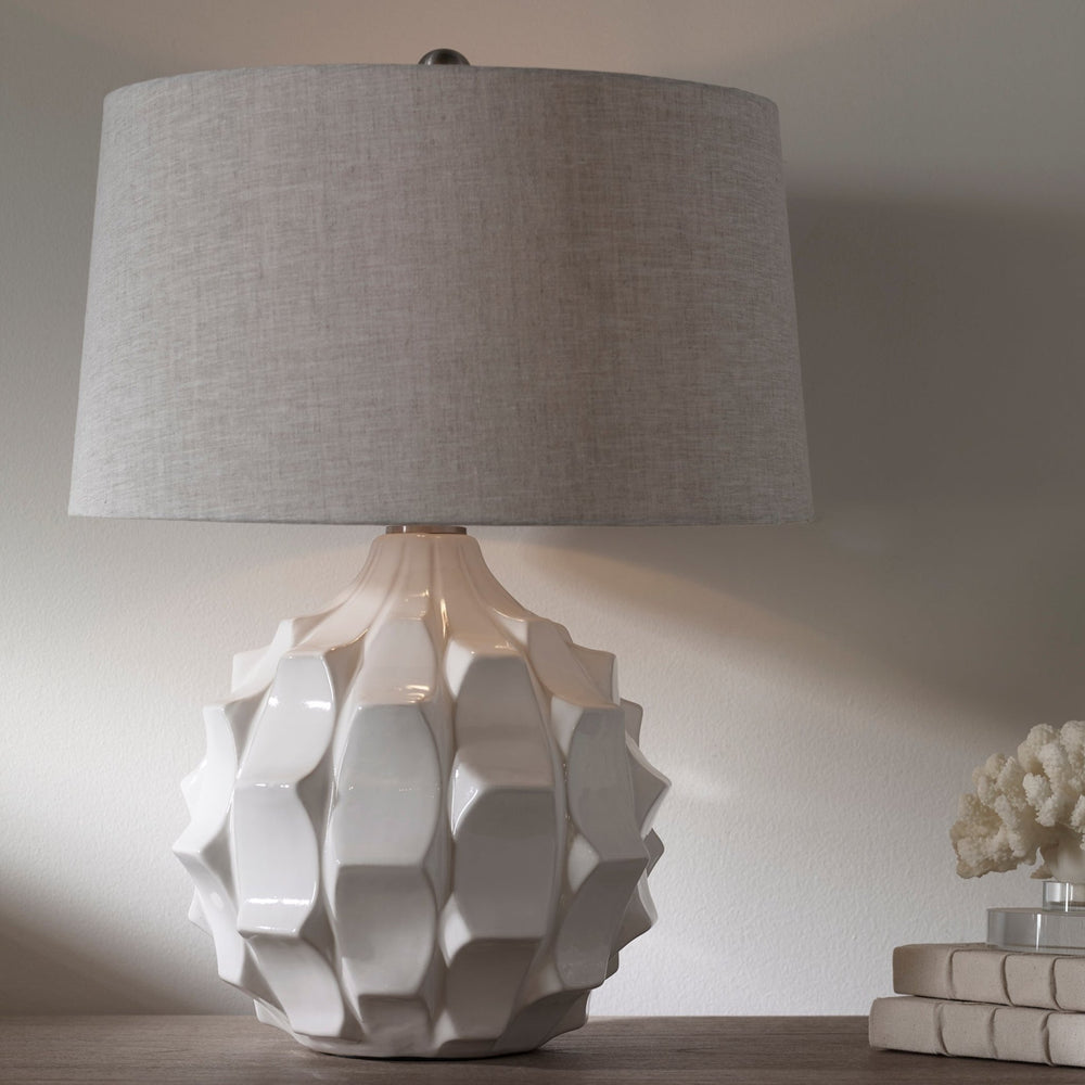 
                      
                        Guerina Scalloped White Lamp - #shop_name Table Lamps
                      
                    