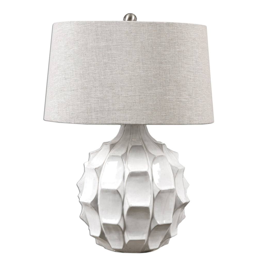 Guerina Scalloped White Lamp - #shop_name Table Lamps