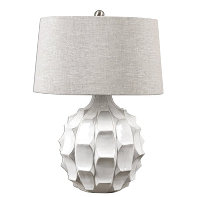 Guerina Scalloped White Lamp