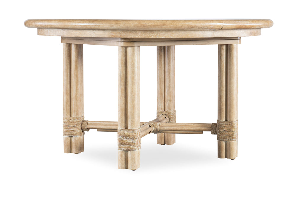 Retreat Pole Rattan Round Dining Table with 1-20in Leaf - Dune