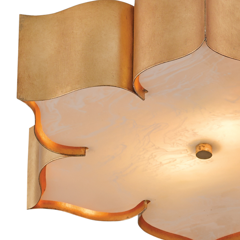 Grand Lotus Gold Flush Mount