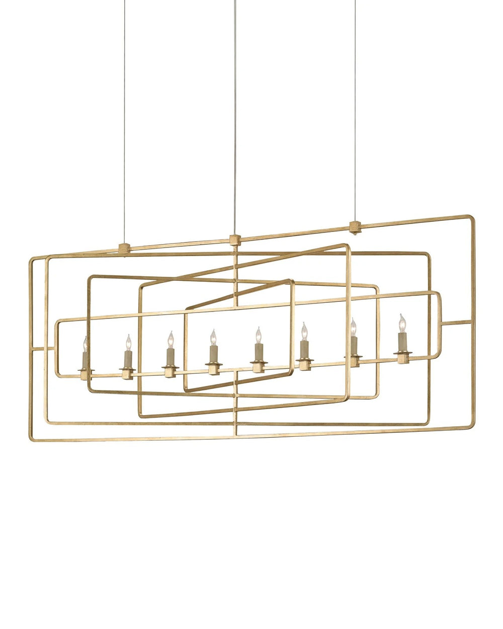 Metro Gold Rectangular Chandelier