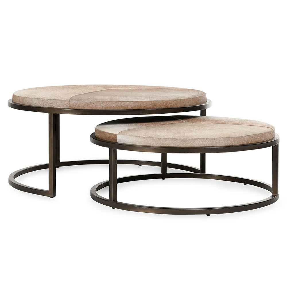 Hayword Hide Set of 2 Nesting Coffee Tables - Blonde - #shop_name Coffee Tables