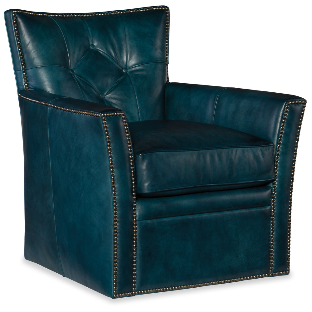 Conner Swivel Club Chair - Checkmate Cover