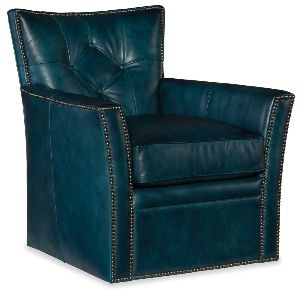 Conner Swivel Club Chair - Checkmate Cover