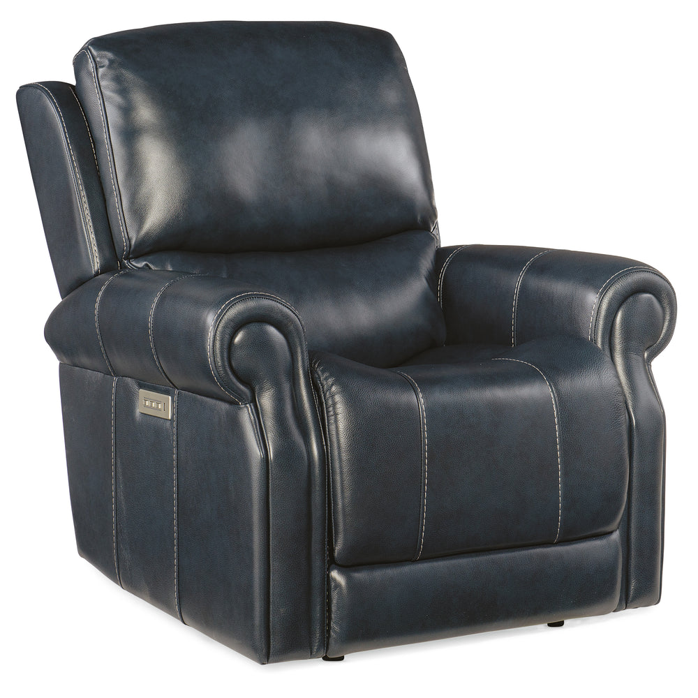 Eisley Power Recliner with Power Headrest & Lumbar - Sorrento Night Seas