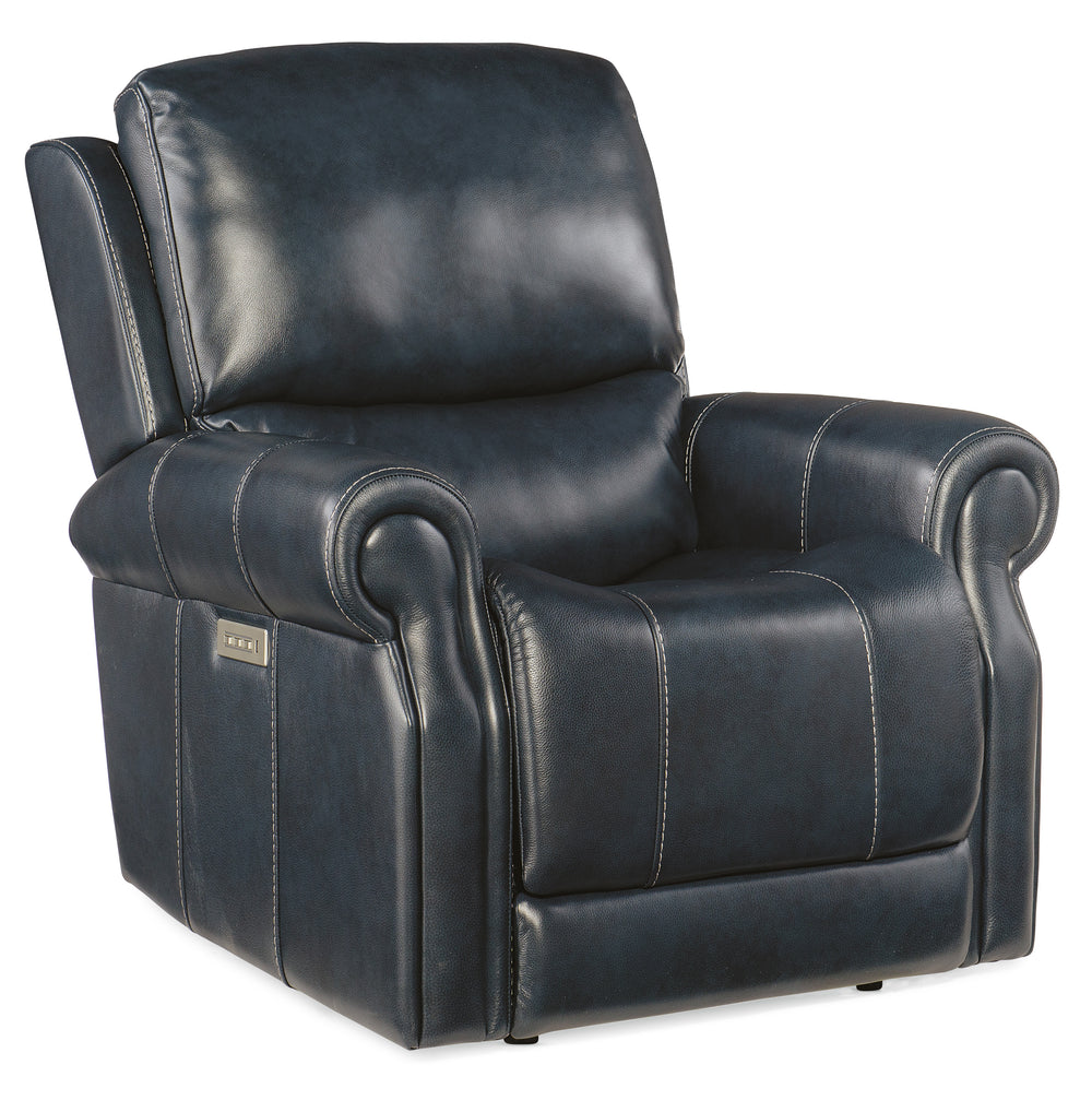 Eisley Power Recliner with Power Headrest & Lumbar - Sorrento Night Seas