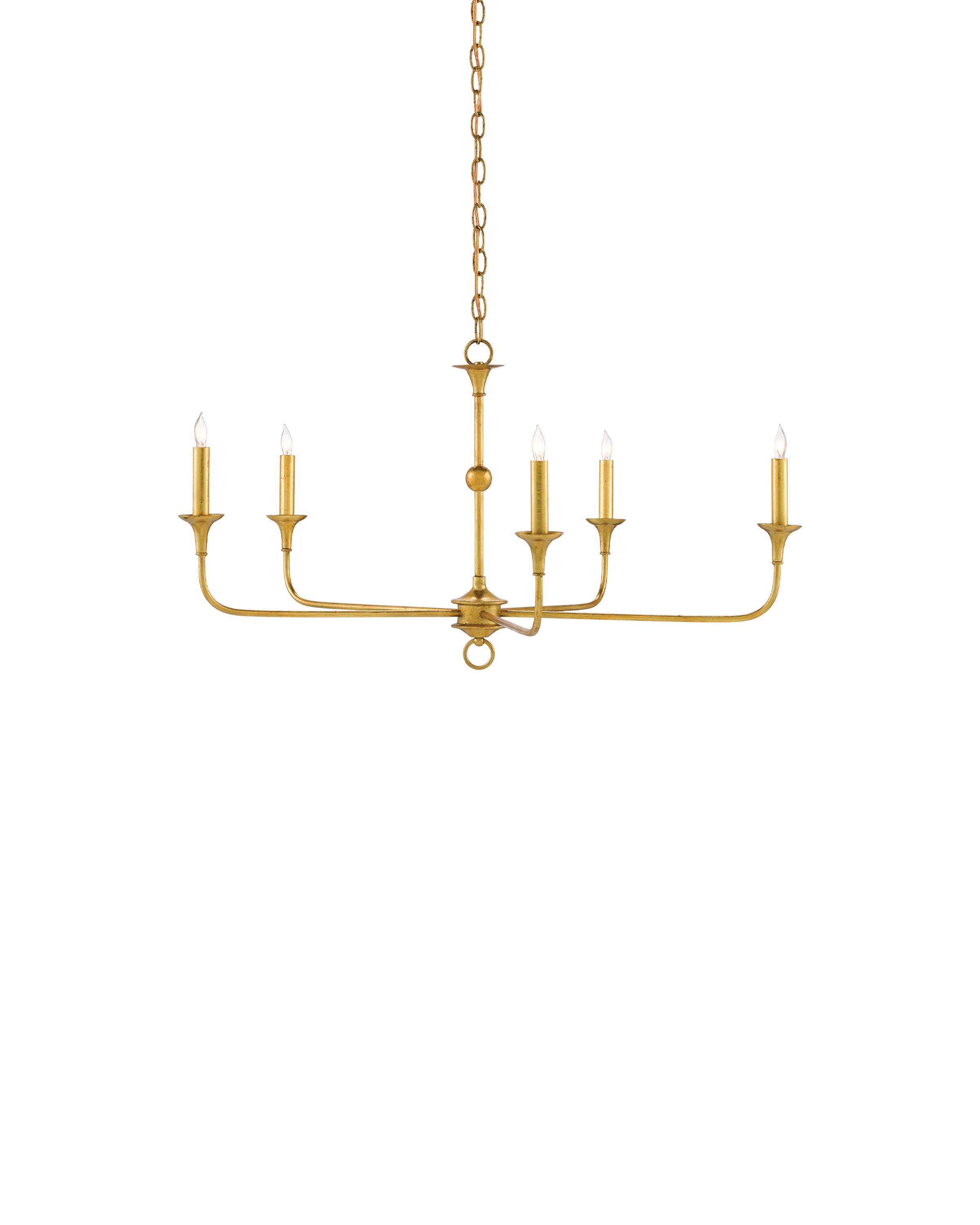 Nottaway Small Gold Chandelier - Thumbnail 2