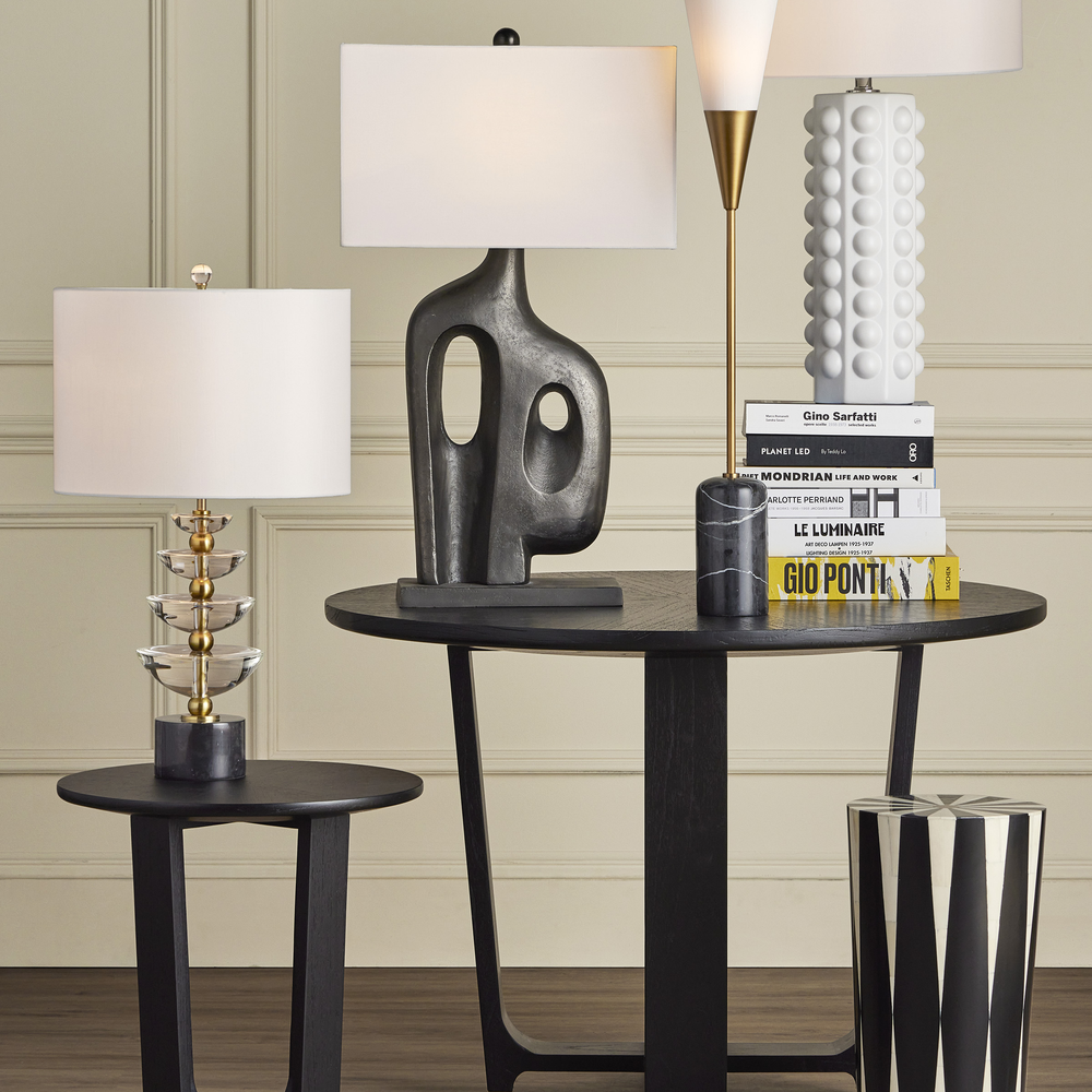 
                      
                        Martini Black Torchiere Table Lamp.
                      
                    