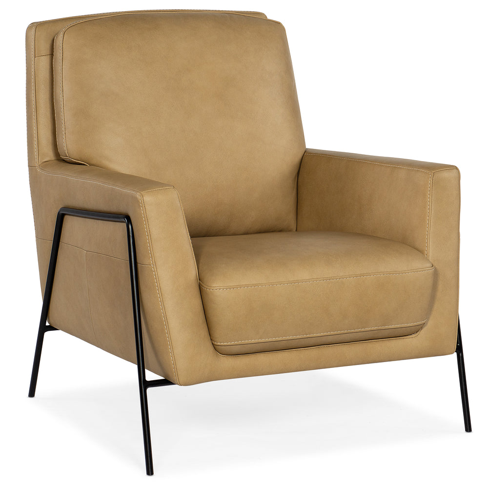 Amette Metal Frame Club Chair - Ankur Sand