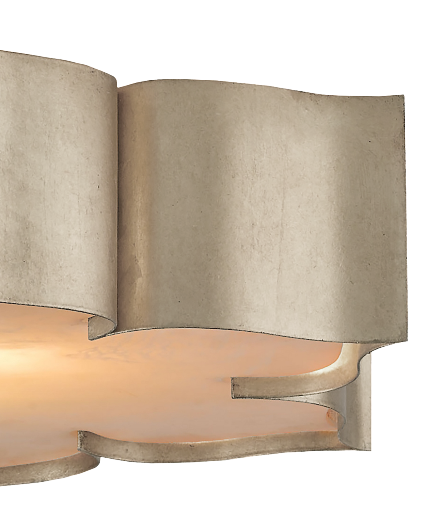 Grand Lotus Silver Flush Mount