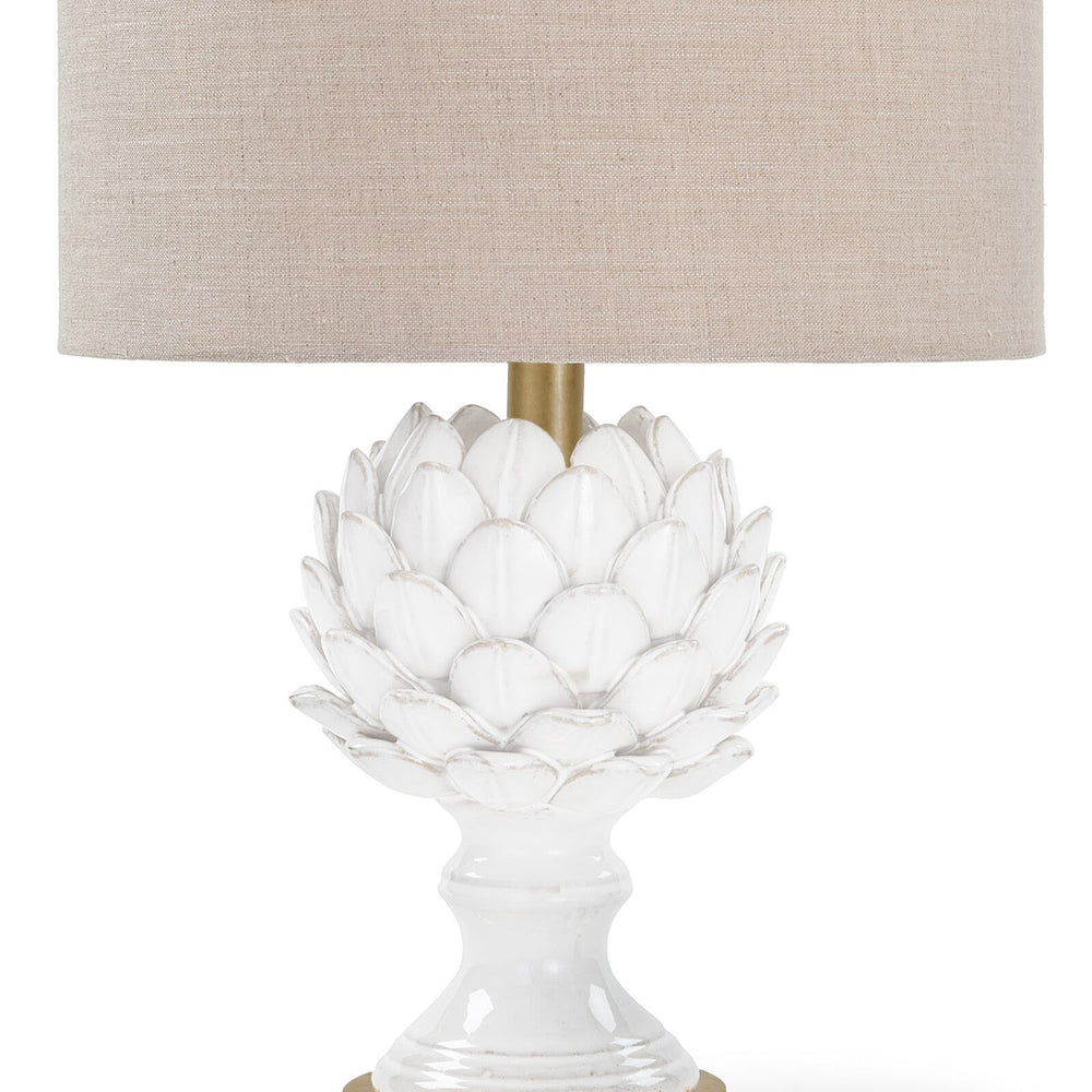 
                      
                        Leafy Artichoke Ceramic Table Lamp (Off White)
                      
                    