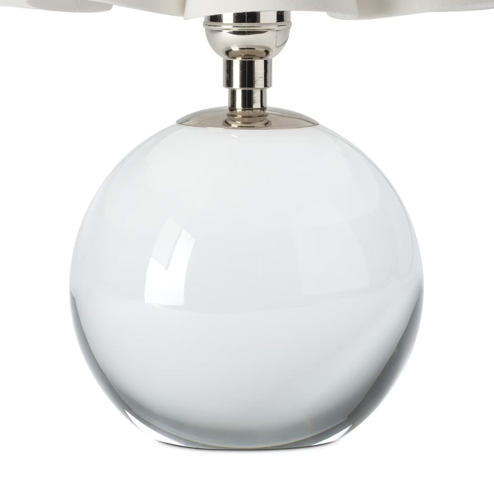 
                      
                        Giorgio Crystal Mini Lamp (Polished Nickel with White Shade).
                      
                    