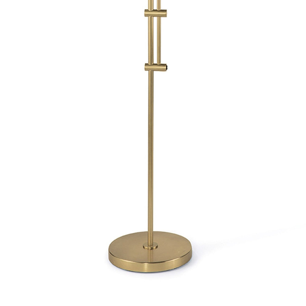 
                      
                        Arc Floor Lamp With Fabric Shade (Natural Brass).
                      
                    