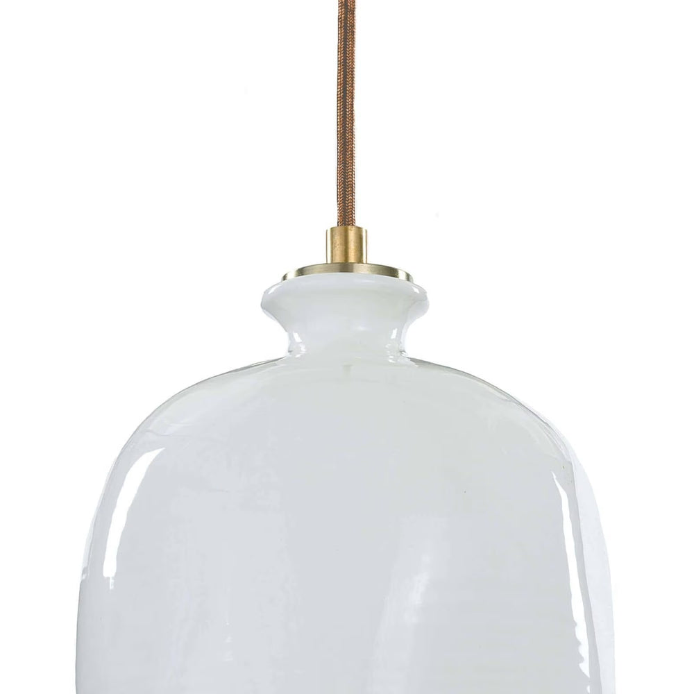 
                      
                        Bianca Ceramic Pendant (Gloss White and Gold).
                      
                    