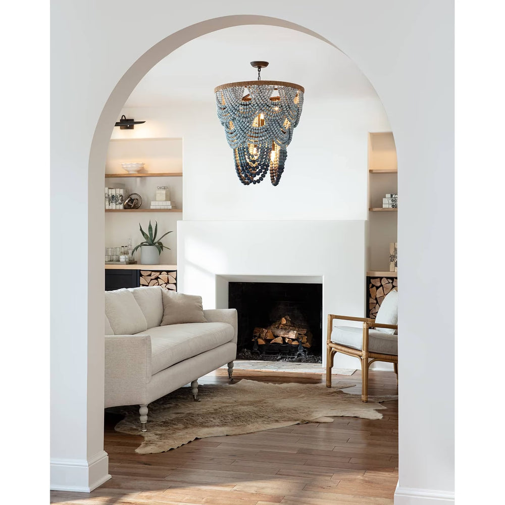 
                      
                        Ombre Wood Bead Chandelier
                      
                    
