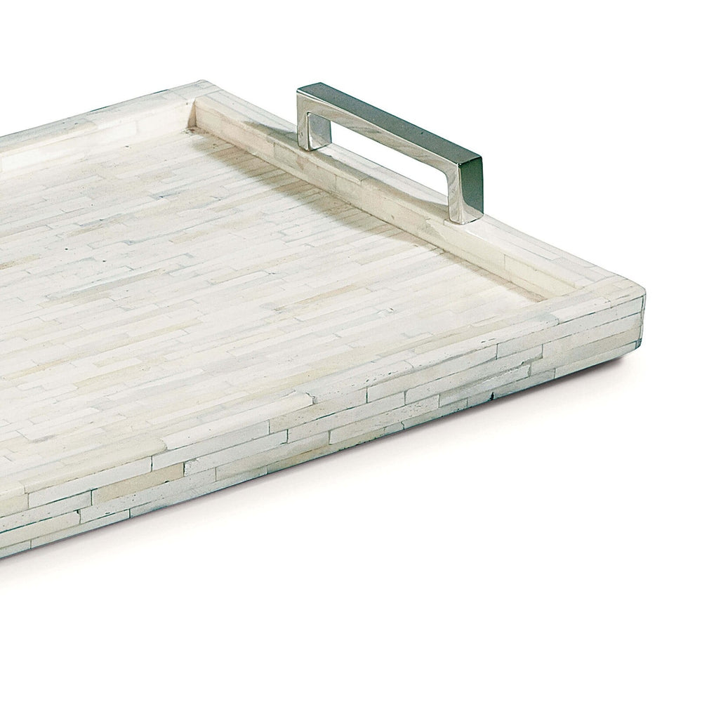 
                      
                        White Bone and Nickel Tray
                      
                    