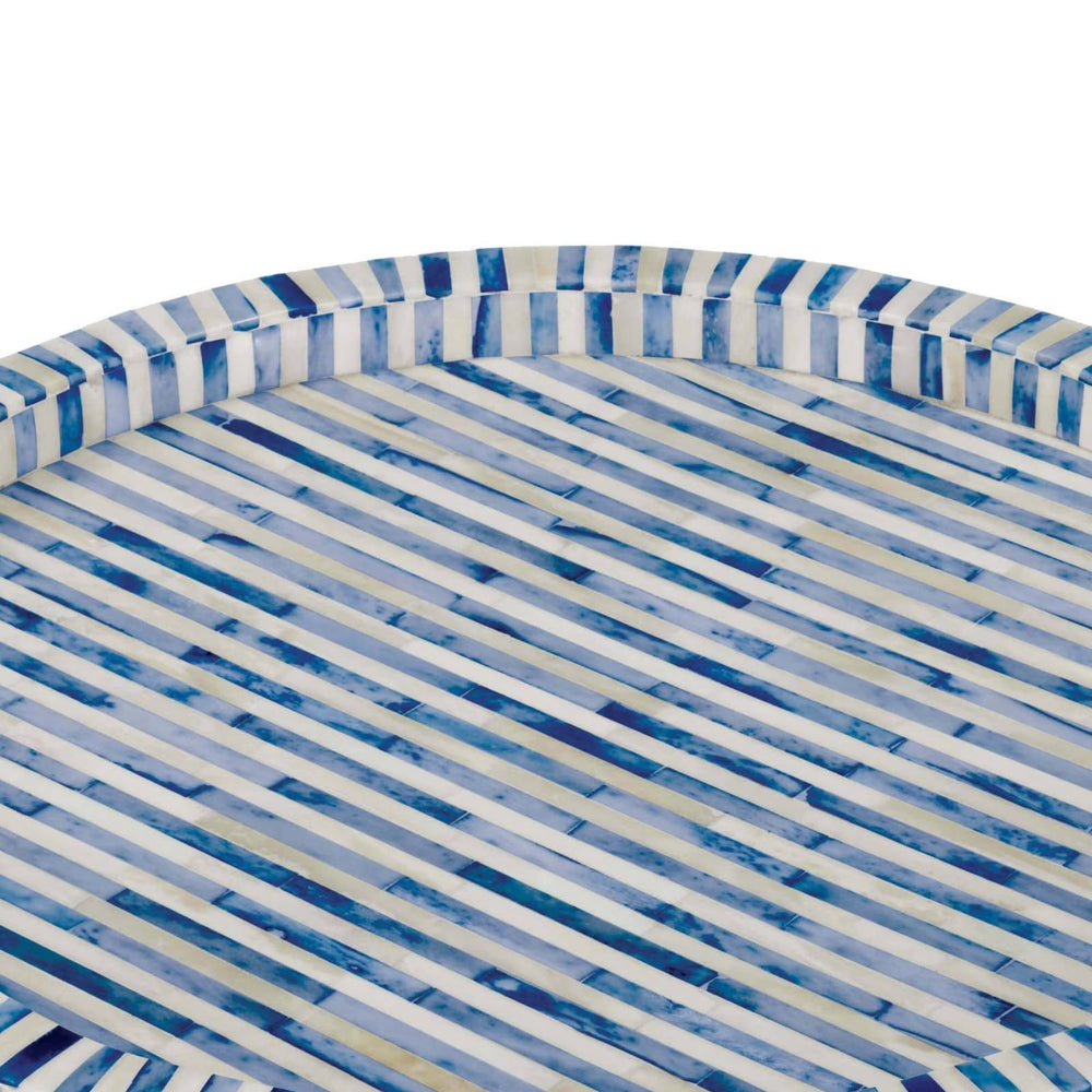 
                      
                        Bone and Indigo Tray Round.
                      
                    