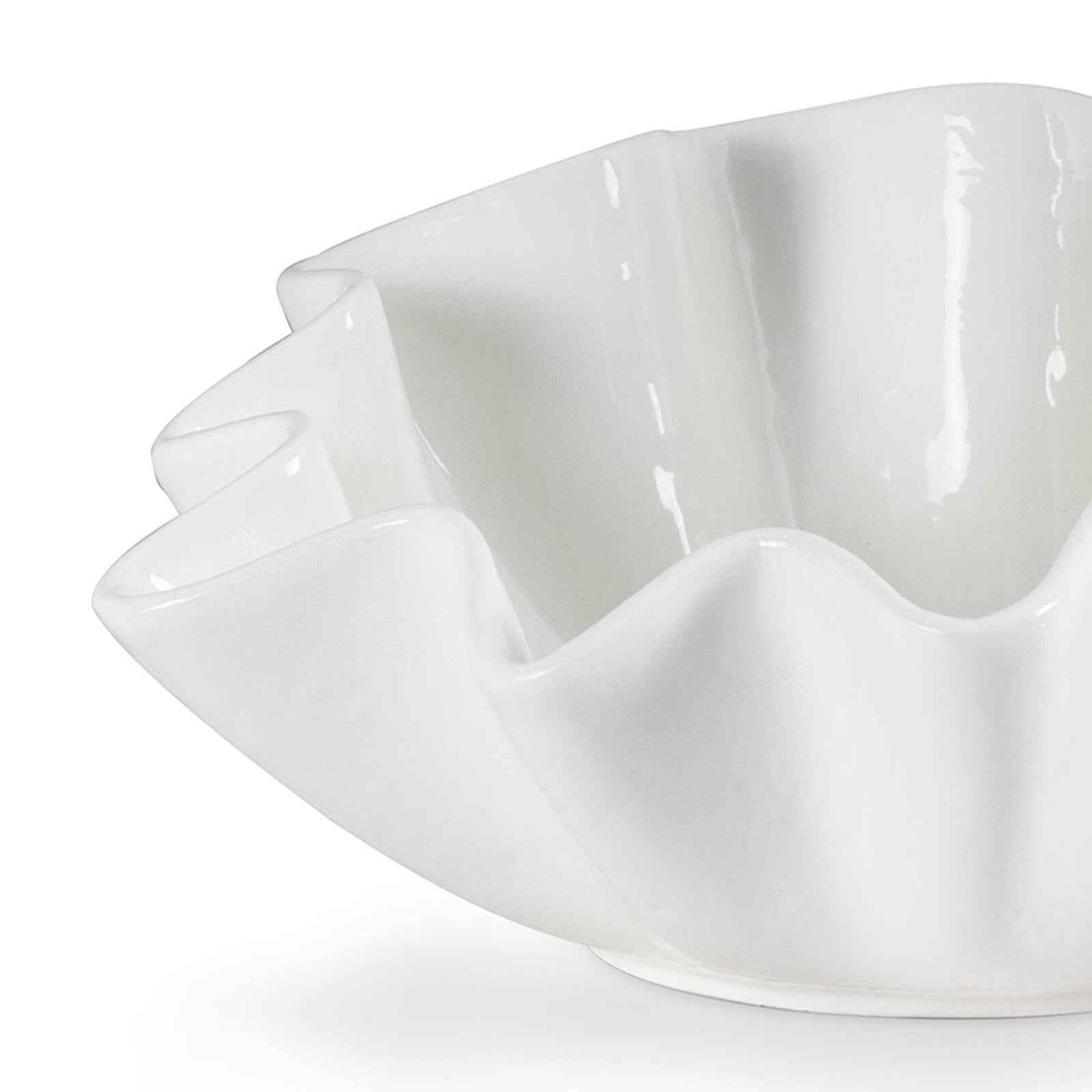 Ruffle Medium Ceramic Bowl - Thumbnail 3